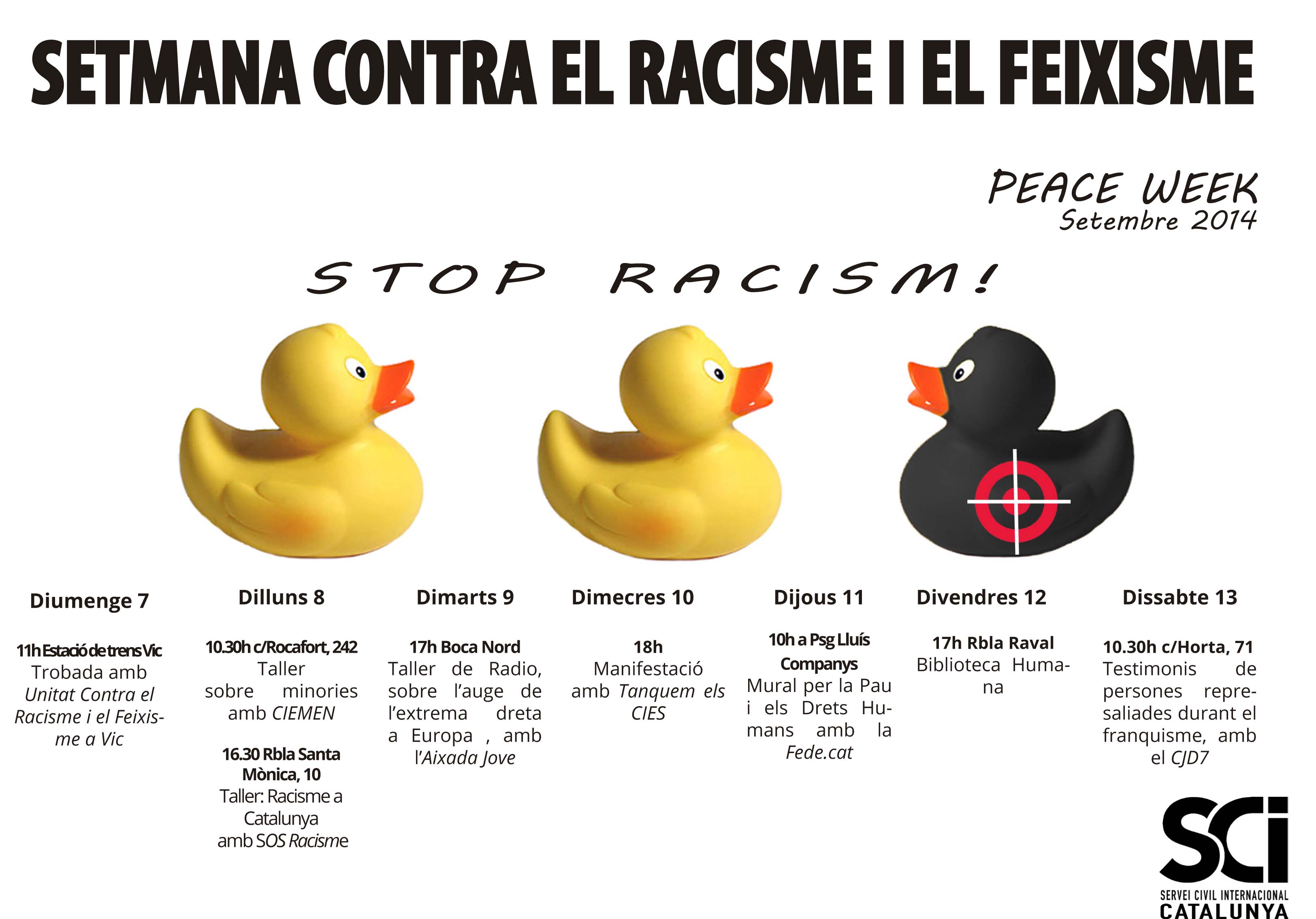 URGENT: Cerquem participants per a la Peace Week de Barcelona ( 6 al 14 de Setembre)